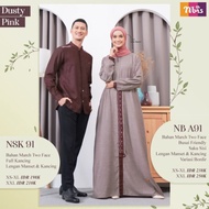 BAJU GAMIS NIBRAS COUPLE 91 MUSLIM SARIMBIT LEBARAN 2021 TERBARU DUSTY