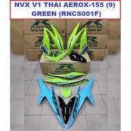 Cover Set Rapido NVX V1 Yamaha Thai Aerox-155 (9) Blue Black Grey Green NVX155 Accessories Motor Biru Hijau aerox155(9)