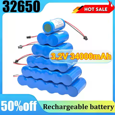 32650 LiFePO4 Battery 3.2V High Capacity Lithium Iron Phosphate Battery Pack for Solar Lights Outdoo