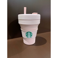 Starbucks Singapore x Stojo silicone collapsible cup 24 oz.- pink