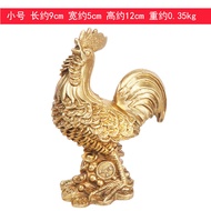 รูปปั้นไก่ทองเหลืองตกแต่งสำนักงานไก่ Fengshui Yuanbao