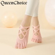 Women Non-slip Cross Sporting Socks Five Toe Socks Female Sports Yoga Pilates 5 Fingers Sock