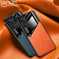 Lenuo Ốp Lưng Cho Realme GT2 Pro Ốp Lưng Có Giá Đỡ Nam Châm Xe Hơi Kết Cấu Da Ốp Lưng Chống Sốc Khun