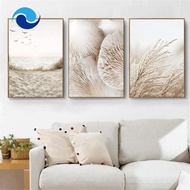 3Pcs Poster Set Wall Pictures Boho Nature Beach Pampas Grass Art Poster Without Frame Print Pictures Wall Poster