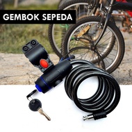 Kunci Gembok Sepeda Anti Maling Lock 0.9 Meter Tali Spiral Kunci Konci Pengunci Pengaman Speda MTB G