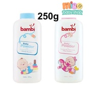 Bambi Baby Powder Milky Powdery Pink/biru 250g ll 7536/ 7574 Baby loose Powder/ Loose bambi Powder/