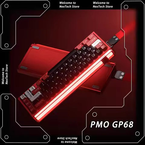 PMO GP68 Wired Magnetic Switch Keyboard Aluminum Hot-Swap GASKET Gaming Mechanical Keyboard RGB 8000