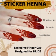 STICKER INAI CELUP JARI EXCLUSIVE  - STICKER HENNA EXCLUSIVE FINGER DESIGN - REUSABLE