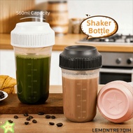 LEMONTRE7QIH Shaker Bottle, Plastic with Scale Tumbler, Multi-functional Leakproof 560ML Coffee Mixi
