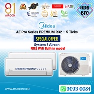 【MIDEA R32 5 Ticks】𝗙𝗥𝗘𝗘 𝗪𝗜𝗙𝗜 𝗠𝗢𝗗𝗘𝗟 ( 81Aircon ) System 2 Aircon
