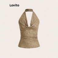 Elegant Plain Jacquard Tank Top for Women L99ED900