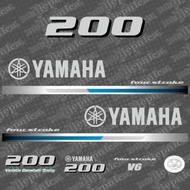 [ Bộ Đề Can Chữ-Số][IN DECAL THEO YÊU CẦU] Dán Đầu Máy Yamaha F200HP-4ThìĐề Can Dán Đẹp-Sắc Nét Có 3
