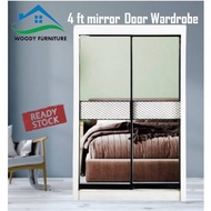 AllsWell: 4 FT 4 tier Sliding Wardrobe/ 4 Kaki 4 tier Almari Baju Sliding Door