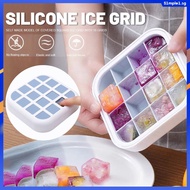 Household silicone ice tray with lid cube ice tray homemade model 16 ice cube ice cream box baby snack box