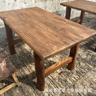 Restaurant Retro Long Table Old Elm Tabletop Solid Wood Board Log Table Old Elm Household Bar Double