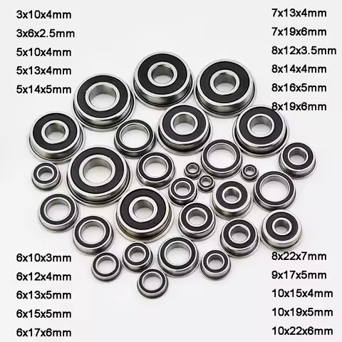 10pcs Rubber-Sealed Flanged Bearings F623 F695 F608 F6900 MF105 MF63 F6800 F6700 2RS Ball Bearing