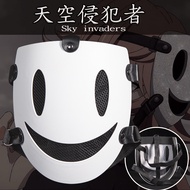 Halloween Sky Invasion cosplay Anime Game High-rise Invasion Luminous LED Smiley White Mask diy/8.7