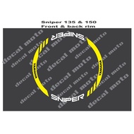 ✱✸Decals, Sticker, Motorcycle Decals for Mags / Rim for Yamaha Sniper 135 &amp; 150, yellow