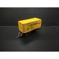 Vintage W. Germany Siku Volvo F12 Turbo 6 Das Postpacket yellow semi trailer postal carrier die siku