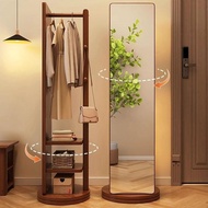 Homesick กระจกตั้งพื้น แบบเต็มตัว หมุนได้360 ํพร้อมชั้นวางของและราวแขวนเสื้อ e 998 e 999 (กรุณาไม่สั