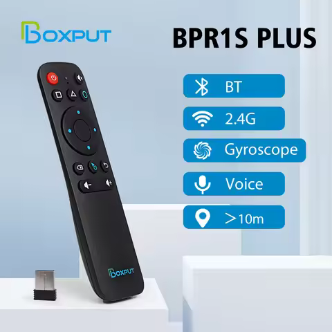 BOXPUT BPR1S Plus Bluetooth 5.0 Wireless Air Mouse IR Learning 2.4G With Gyroscope Voice Remote Cont