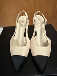 Chanel slingback 低跟鞋