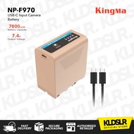 KingMa USB-C Rechargeable Batter for Sony T-NP-F970 with Cable F970 Battery Type C