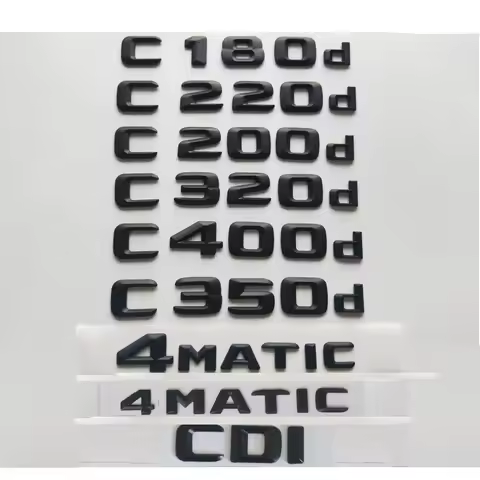 3D Black for Mercedes Benz C160d C180d C200d C220d C250d C260d C280d C300d C320d C350d C400d C450d C