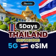 🇹🇭 5G eSIM【THAILAND】 5Days High Speed Travel e-SIM Card 3GB 5GB 10GB (TheSIM)