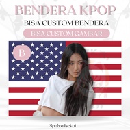 AMERICAN FLAG KPOP GAWON MEOVV KPOP POSTER/ KPOP FLAG/ Lee Gawon Chloe KPOP Tapestry/ Kpop Tapestry/