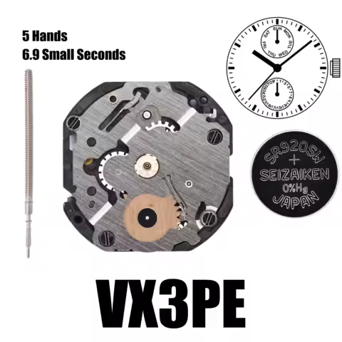VX3P Movement VX3PE Movement Multi-Function VX3PE | VX3 Series Quartz Movement Size:10 1/2''' Day /