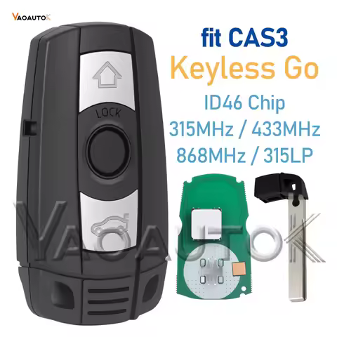 Keyless Go Key CAS3 for BMW 3/5 Series X5 X6 Z4 E70 E71 E72 E89 E90 E91 E60 E61 Car Fob ID46 315LP/3