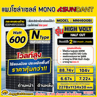 SUNDANT/ PSI แผงโซล่าเซลล์ (ตัวเลือก PSIM380 380วัตต์ / MN600BI 600วัตต์ / MNH600BI HIGH VOLT 600 วั