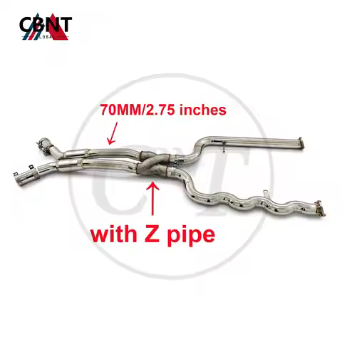 CBNT Z Pipe Equal Length Midpipe for BMW M4 G82 M3 G80 M2 G87 3.0T S58 2.75 Inch Resonated Stainless