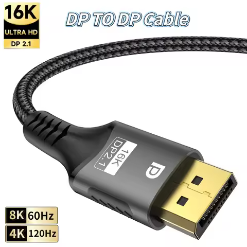 16K Displayport 2.1 to DP Cable 54Gbps 8K@60Hz 4K@240Hz Compatible with HDR10 DSC 1.2a, G-Sync FreeS