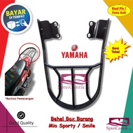 PROMO Breket Box Barang Mio Sporty / Smile Lama Behel Begel Rak Besi Belakang Tebal dan Kuat