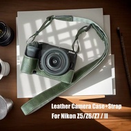 For Nikon Z5/Z6/Z7 Leather Case Nikon Z5/Z6/Z7 Second Generation Camera Protective Case with Strap