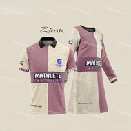 Baju Muslimah Couple Set Custom Name &amp; Number Jersey Murah Loose Baju Sukan Muslimah Mathlete Baju Muslimah Viral Tshirt Jersey Women/men Blouse Microfiber Jersey Batik Kanak Kanak