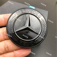 Mercedes Benz C200LE300LGLEGLC refit C43E63 A45 sport black hood logo flat logo hood logo