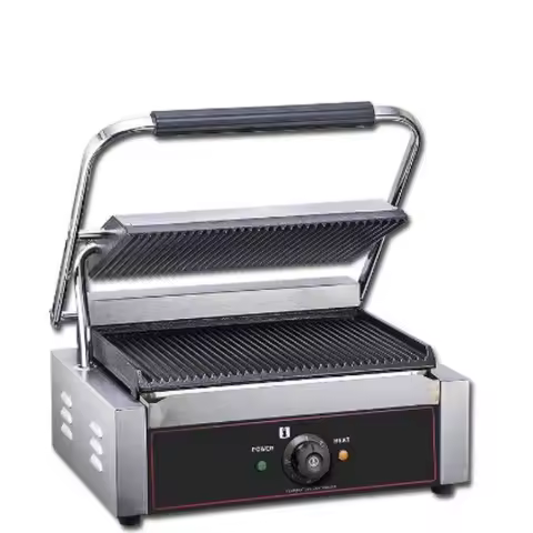 cast iron commercial electric gas sandwich panini griller grille maker press grill machine