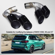 Hot Sale Suitable for BMW X5MX6X7 Modified Exhaust Pipe Tail Throat G05G06G07 Carbon Fiber Stainless