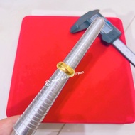 Smooth ring simulating a 5-thread ring plated with 24 gold with 9999 imprinted