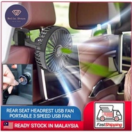 Rear Seat Headrest USB Fan | 360° Rotatable USB Mini Fan | Portable USB Mini Fan | Headrest Mini Fan