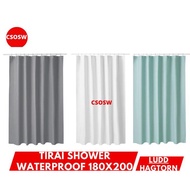 - Plain PEVA Shower Curtain 180x200Cm Waterproof Shower Curtain LUDHAG
