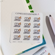 COMELS Work Daily Chores Sticker Sheet for Planner Bullet Journals Journaling Diary