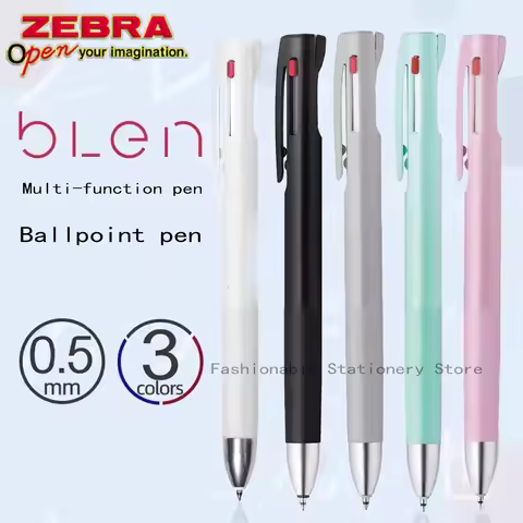 New Japan ZEBRA Blen Multi Functional Ballpoint Pen B3AS88 0.5mm Red/Blue/Black Back To School Schoo