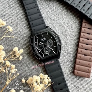[Original] Alexandre Christie 6628 BFRIPBA Elegance Multifunction Women's Watch Black Silicon Strap