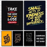 Modern Motivational Quotes Inspirational Discipline Art Poster Self-adhesive Art Waterproof Paper St