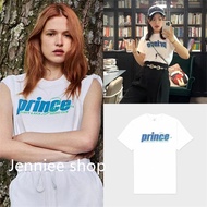 Sporty & Rich New Product Front and Back Letters prince Co-Branded Printed Short-Sleeved T-Shirt