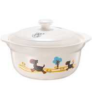 ST/💟Cfcraft Ceramic Zebra Ruyi Stew Pot2100ml Cartoon in-Glaze Decoration Heat-Resistant Casserole Open Flame Soup Pot S